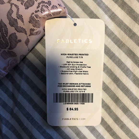 Fabletics Luxe 7/8 metallic foil leggings.NWT - Picture 3 of 4